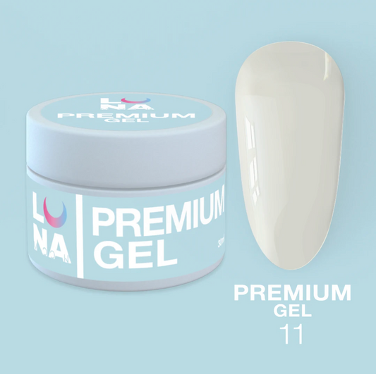 LunaMoon Premium Builder Gel 11, 30ml, Milky White