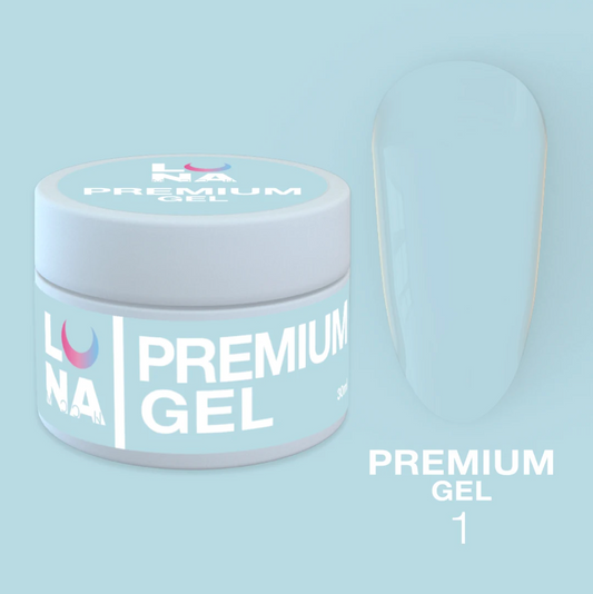 LunaMoon Premium Builder Gel 1, 30ml, Clear