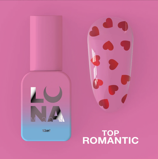 LunaMoon Top Coat Romantic Red, 13ml