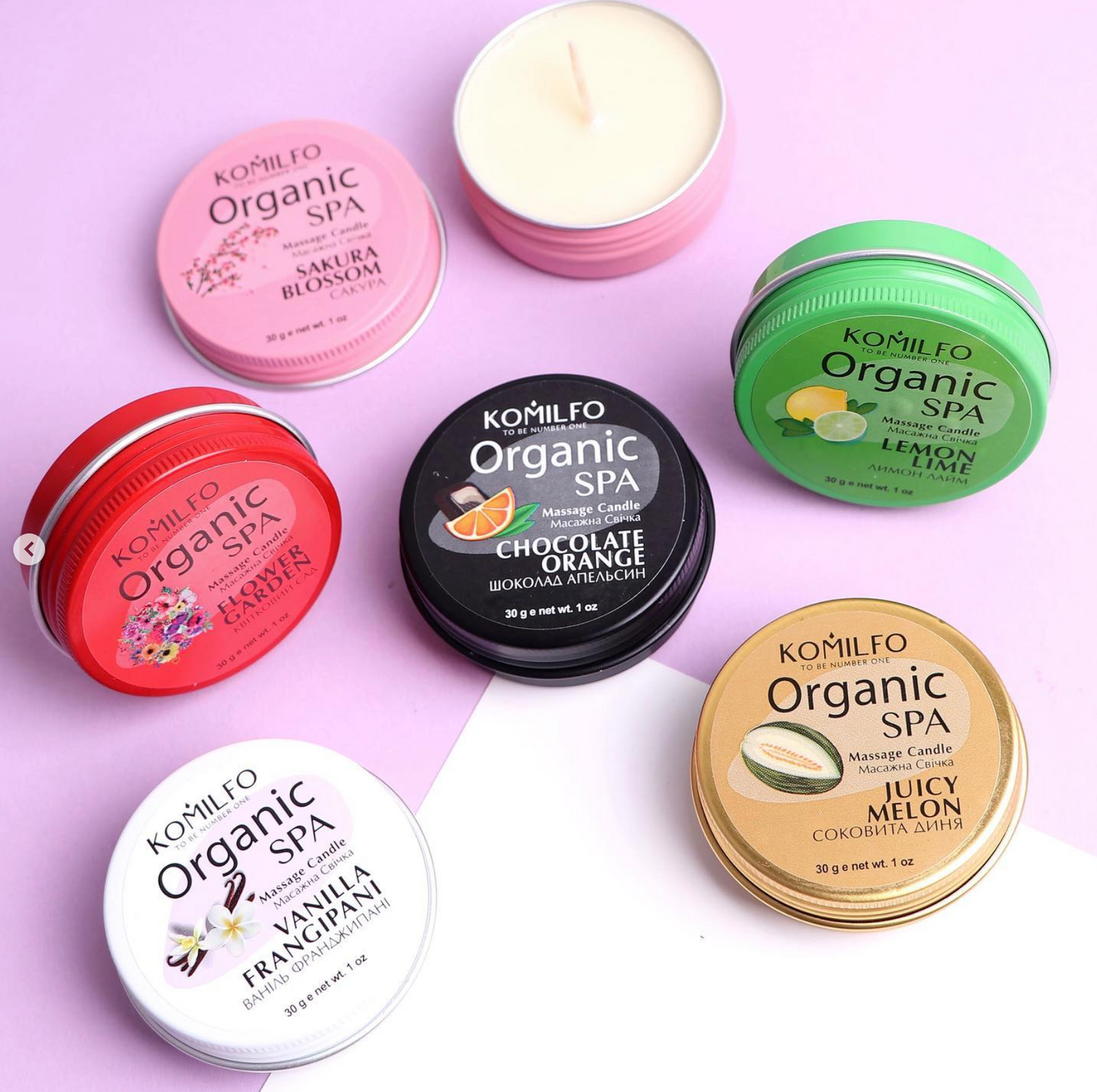 Massage Candle Komilfo, 30/60g