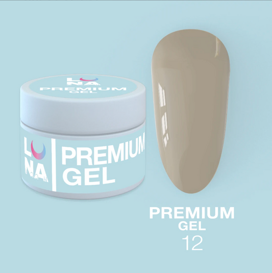 LunaMoon Premium Builder Gel 12, 30ml, Brownie Nude