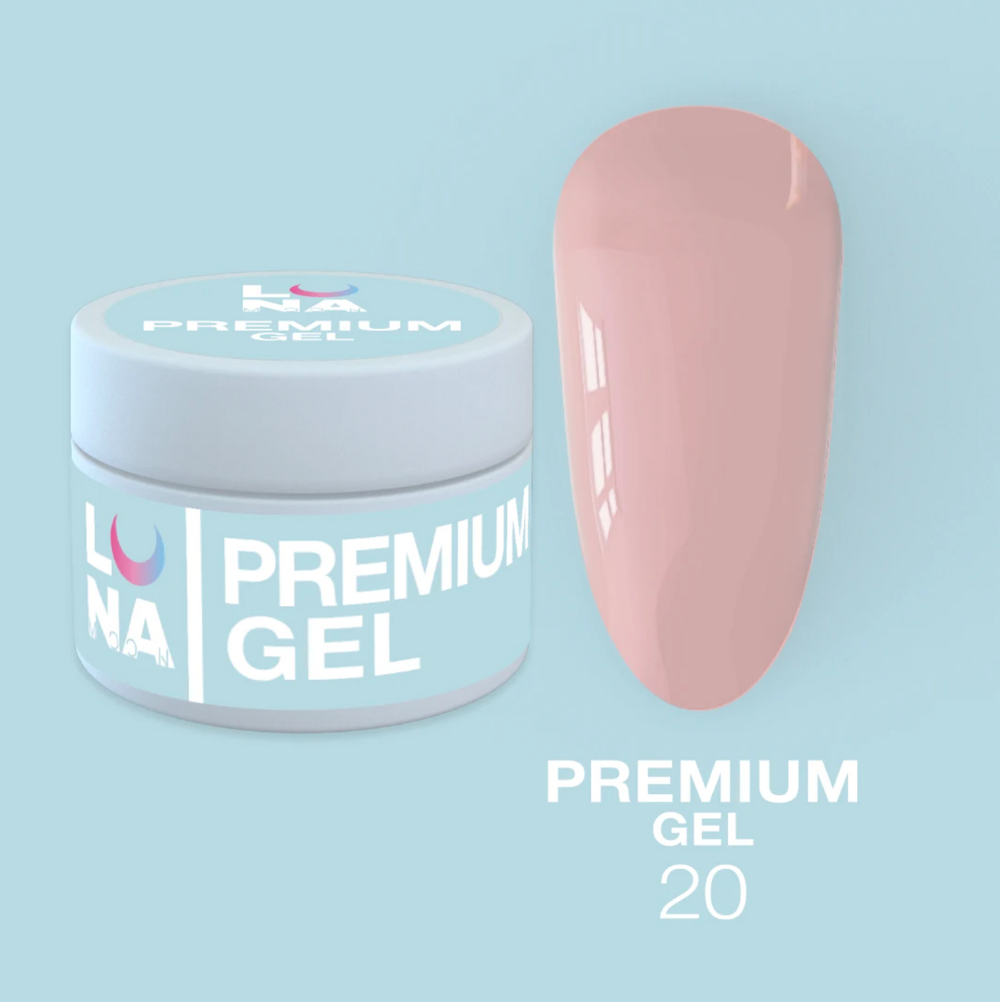 Lunamoon Premium Builder Gel 20, Peachy Pink