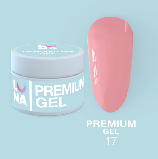 LunaMoon Premium Builder Gel 17, Blushing Pink