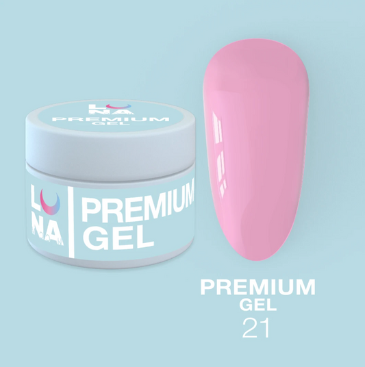 LunaMoon Premium Builder Gel 21, Bright Pink