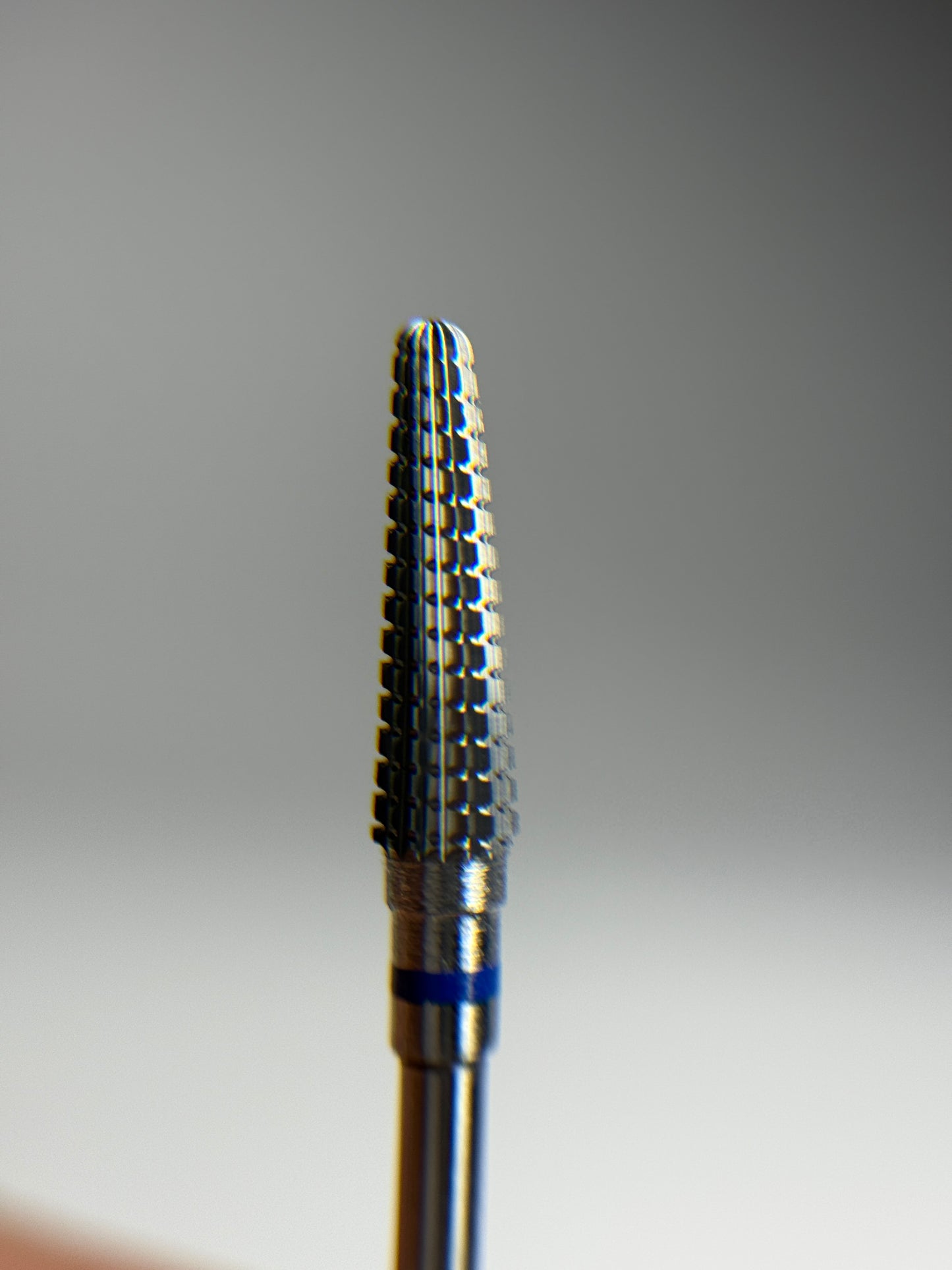 Carbide Cone, Straight Cut -Drill Bit For Gel/Acrylic Removal and rebalance - Medium (blue)