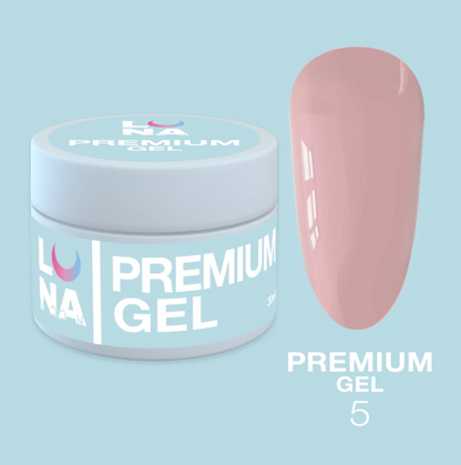 LunaMoon Premium Builder Gel 5, 30ml, Caramel