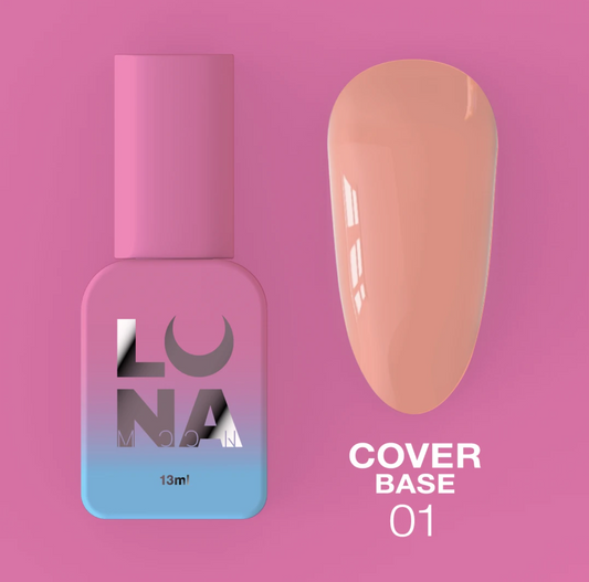 LunaMoon Cover Base 1, 13ml, Soft Peach