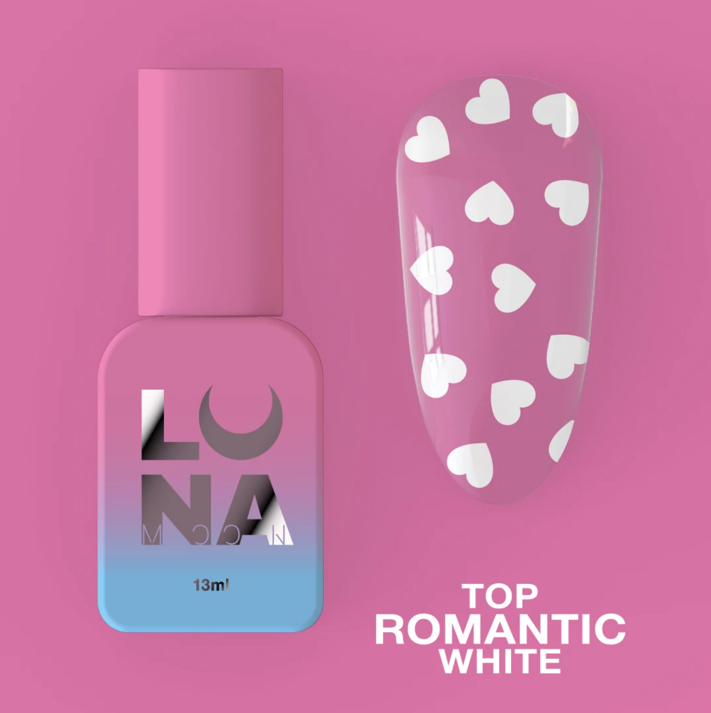 LunaMoon Top Coat Romantic White, 13ml