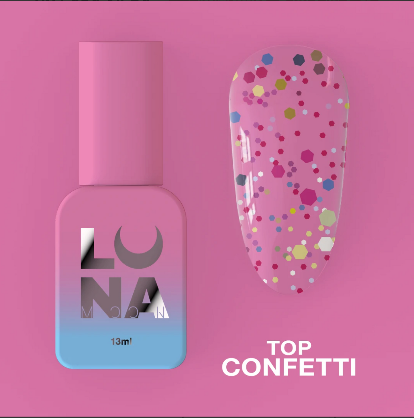 LunaMoon Top Coat Confetti,13ml