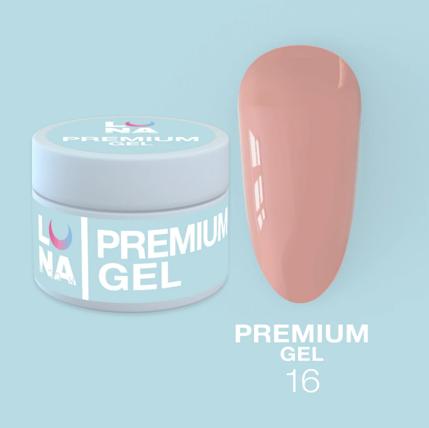 LunaMoon Premium Builder Gel 16, 30ml, Brown Nude