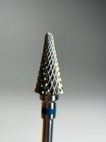 Carbide Cone -Drill Bit For Gel/Acrylic Removal and rebalance - Medium (blue)