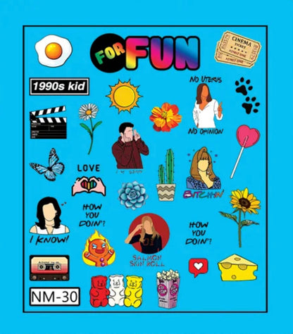 Nail Decals Without Clear Film, 31 Option