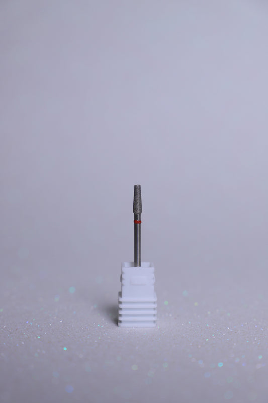 Diamond Cylinder E-File Nail Drill Bit - Soft Grit(Red)