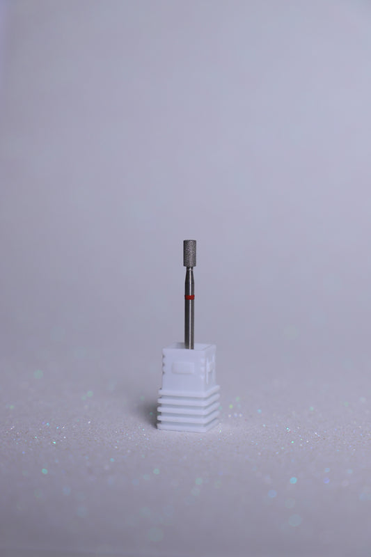 Diamond Cylinder E-File Nail Drill Bit - Soft(Red)