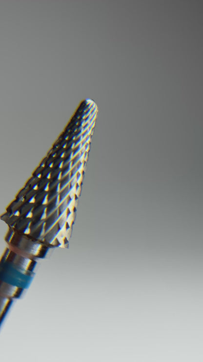 Carbide Cone -Drill Bit For Gel/Acrylic Removal and rebalance - Medium (blue)